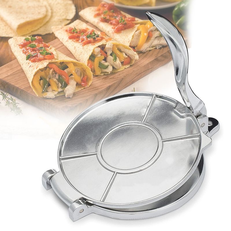 Tortilla Press Cast - أدوات طهي من الحديد الزهر، مكبس