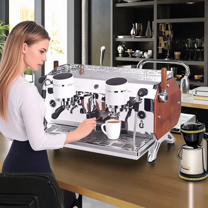 Espresso Machine Semi Auto - ماكينة قهوة إسبريسو تجارية متعددة الأغراض