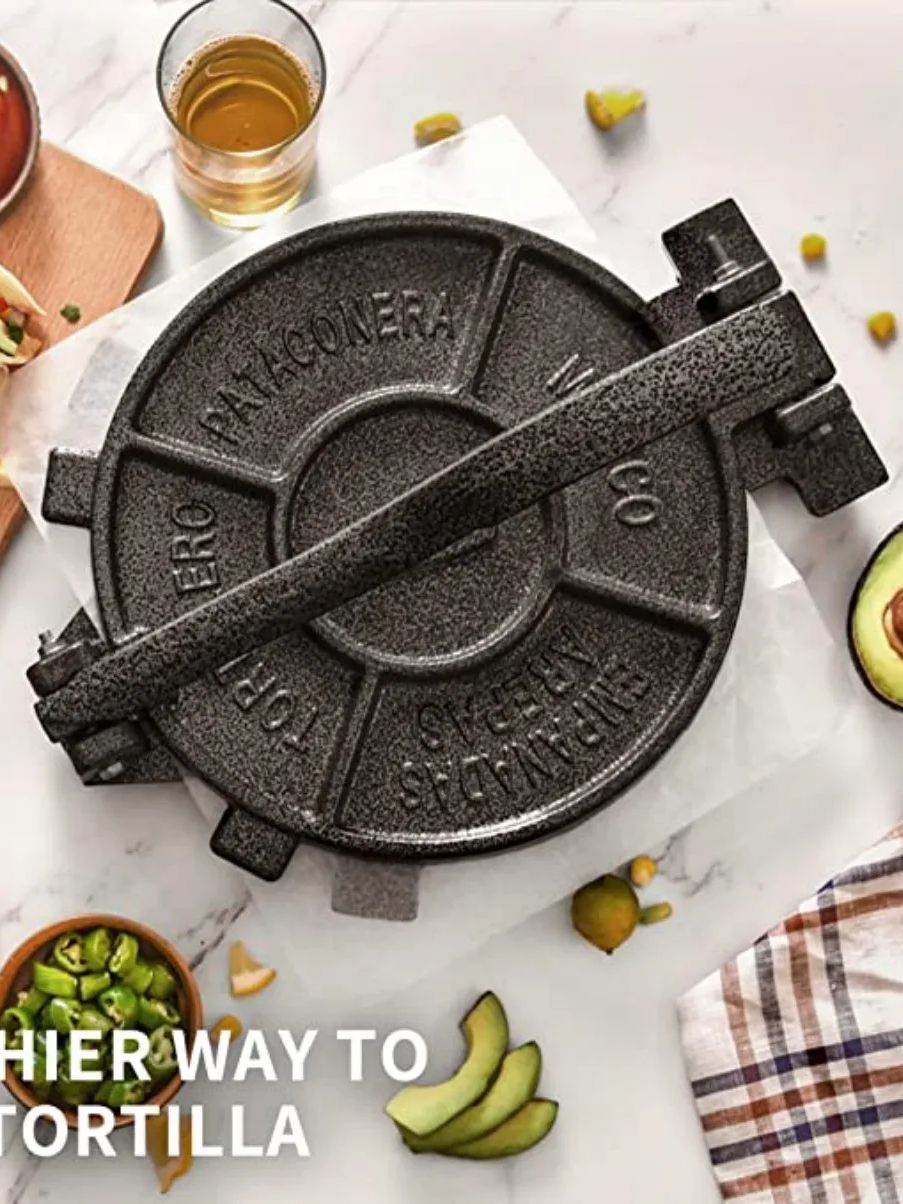 Tortilla Press Cast - مكبس تورتيلا من الحديد الزهر مقاس