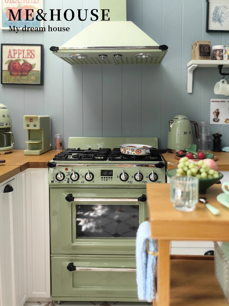 Kitchen Appliances Oven - موقد معدني لبيت الدمية ، موديل