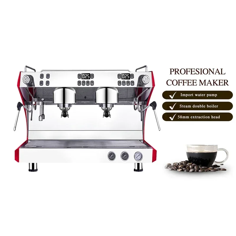 ماكينة قهوة إسبريسو تجارية شبه - مراجعة Espresso Machine Semi Auto وسعره
