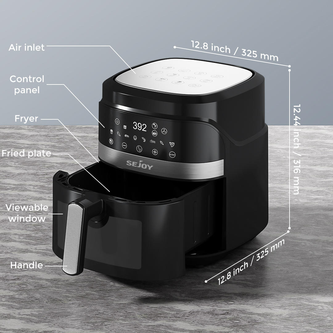 مقلاة هوائية سيجوي 8 في 1، سعة - مراجعة Kitchen Appliances Oven وسعره
